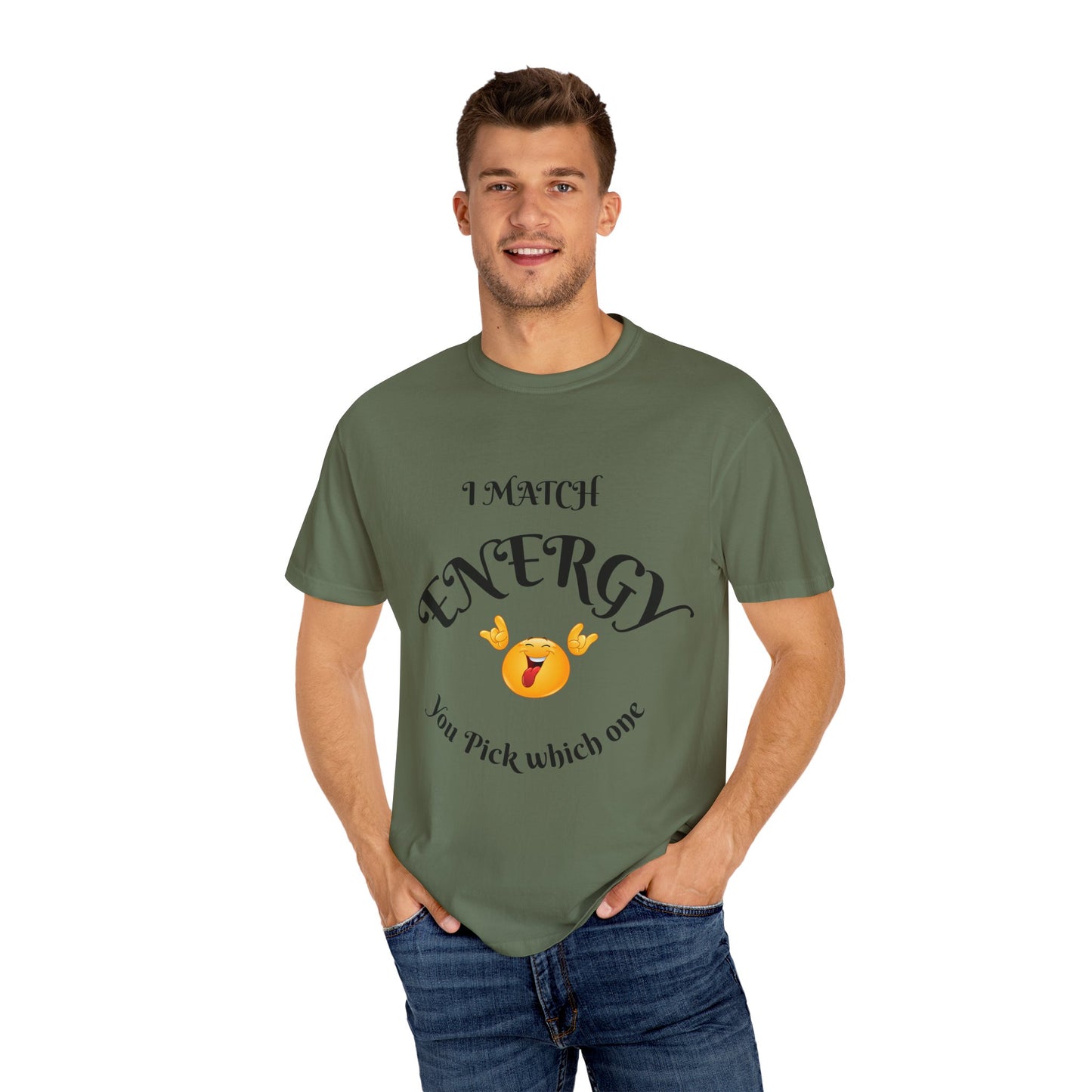Energetic Vibes T-Shirt - Match Your Mood, Casual Wear, Gift for Friends, Energetic Lifestyle Tee, Peaceful Energy Apparel