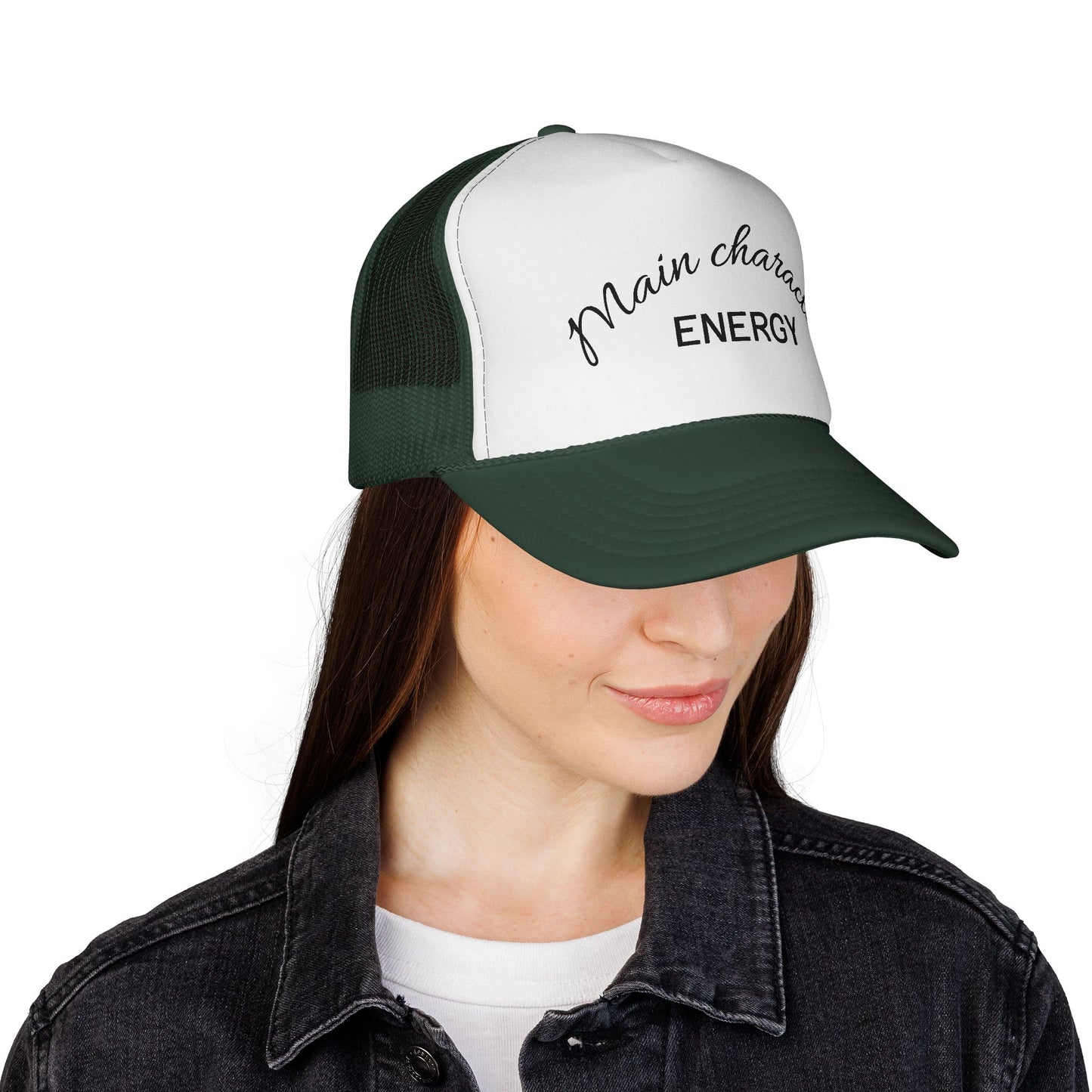 Main Character Energy Trucker Cap, Cool Hat for Trendy Vibes, Gift for Friends, Party Essential, Outdoor Adventure Cap