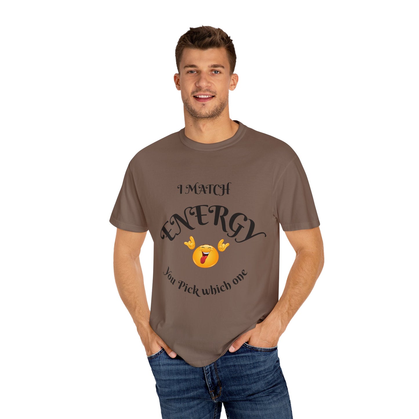 Energetic Vibes T-Shirt - Match Your Mood, Casual Wear, Gift for Friends, Energetic Lifestyle Tee, Peaceful Energy Apparel