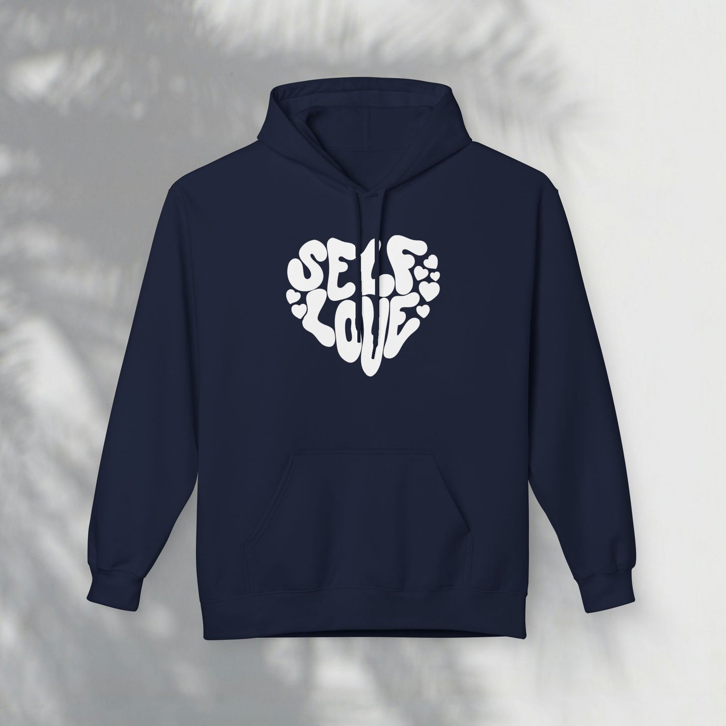 Self Love Heart Hoodie - Retro Red Graphic Pullover
