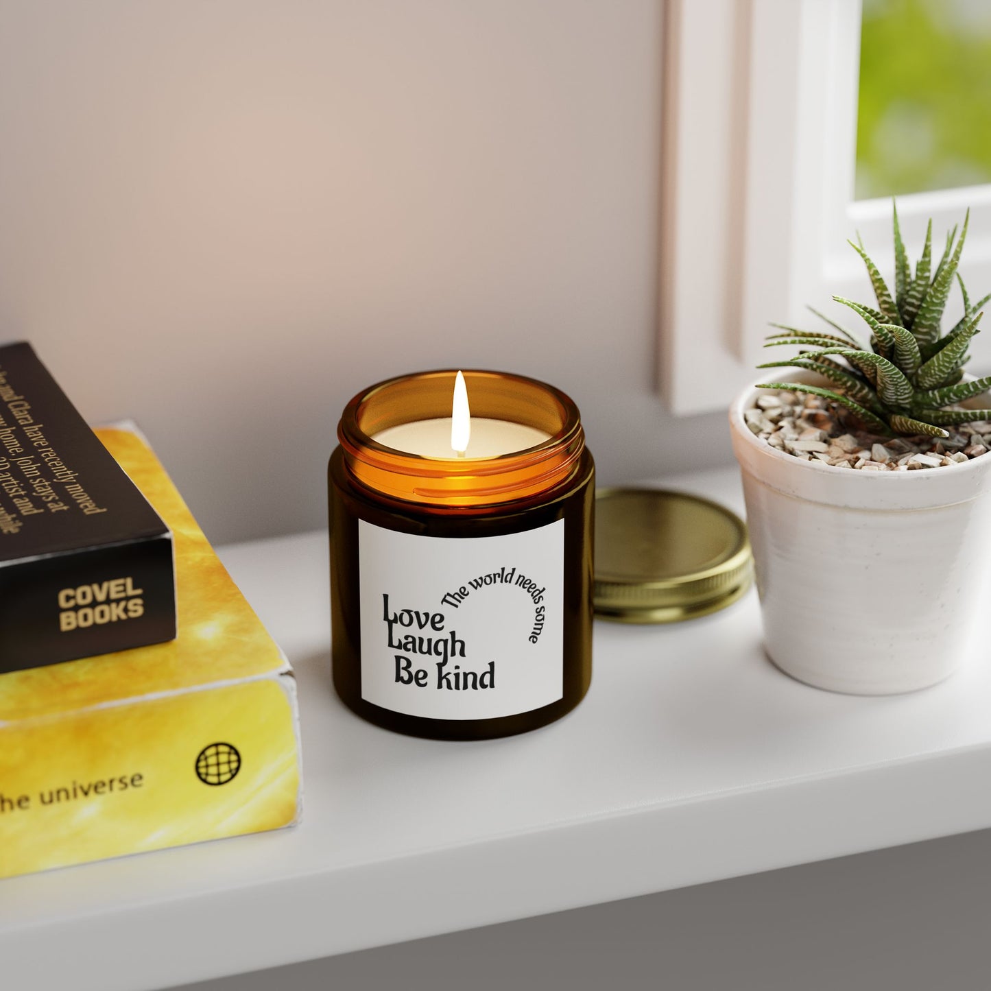 Scented Candle - Love Laugh Be Kind | Eco-Friendly Aroma | Gift for Her, Home Decor, Self-Care, Relaxation, Birthday