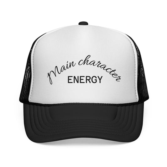 Main Character Energy Trucker Cap, Cool Hat for Trendy Vibes, Gift for Friends, Party Essential, Outdoor Adventure Cap