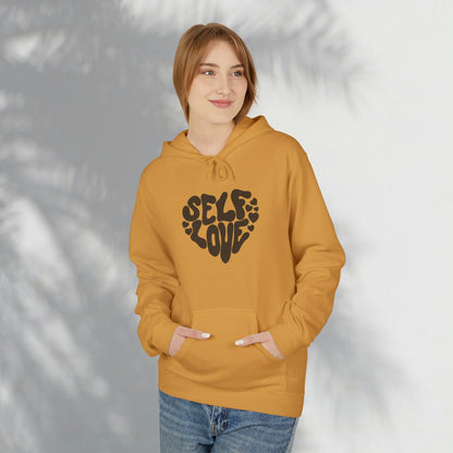 Self Love Heart Hoodie - Retro Red Graphic Pullover