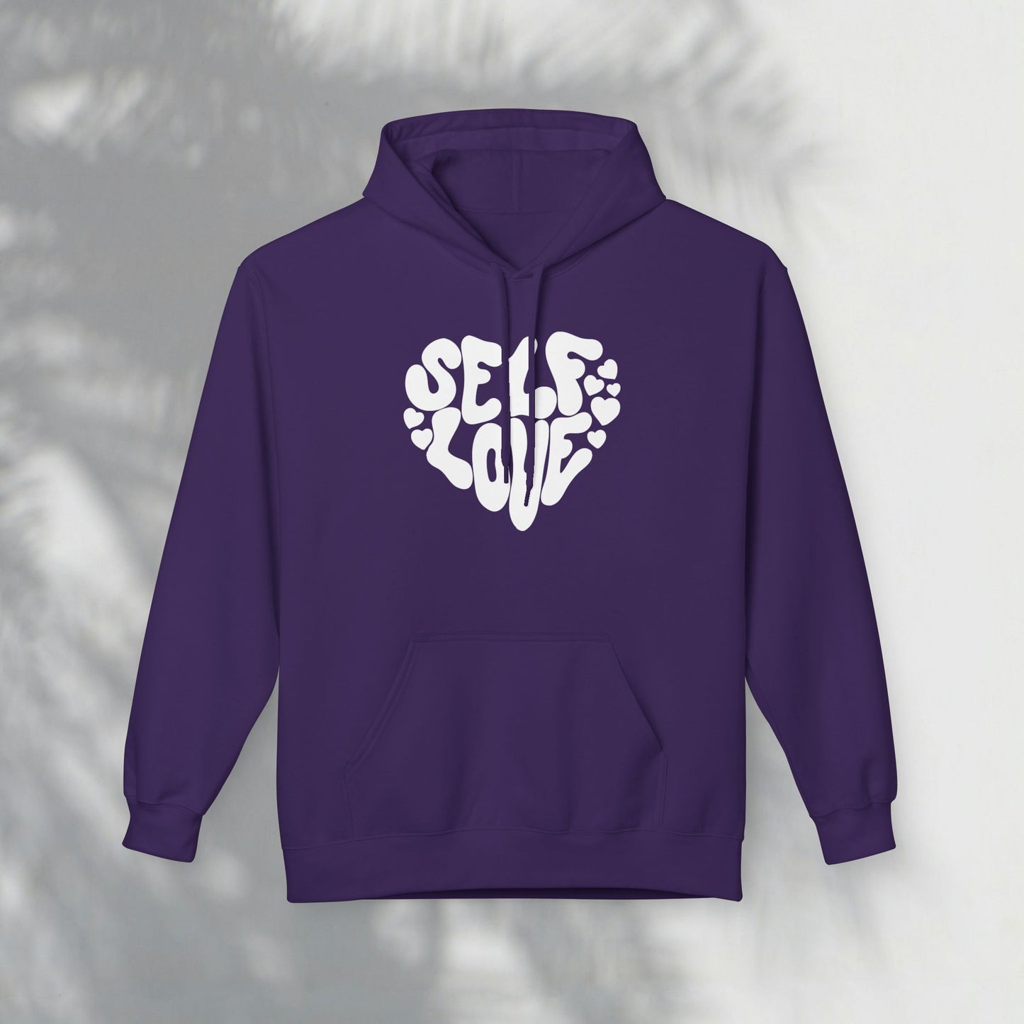 Self Love Heart Hoodie - Retro Red Graphic Pullover