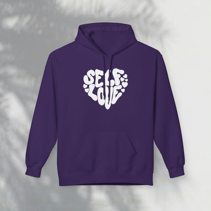 Self Love Heart Hoodie - Retro Red Graphic Pullover
