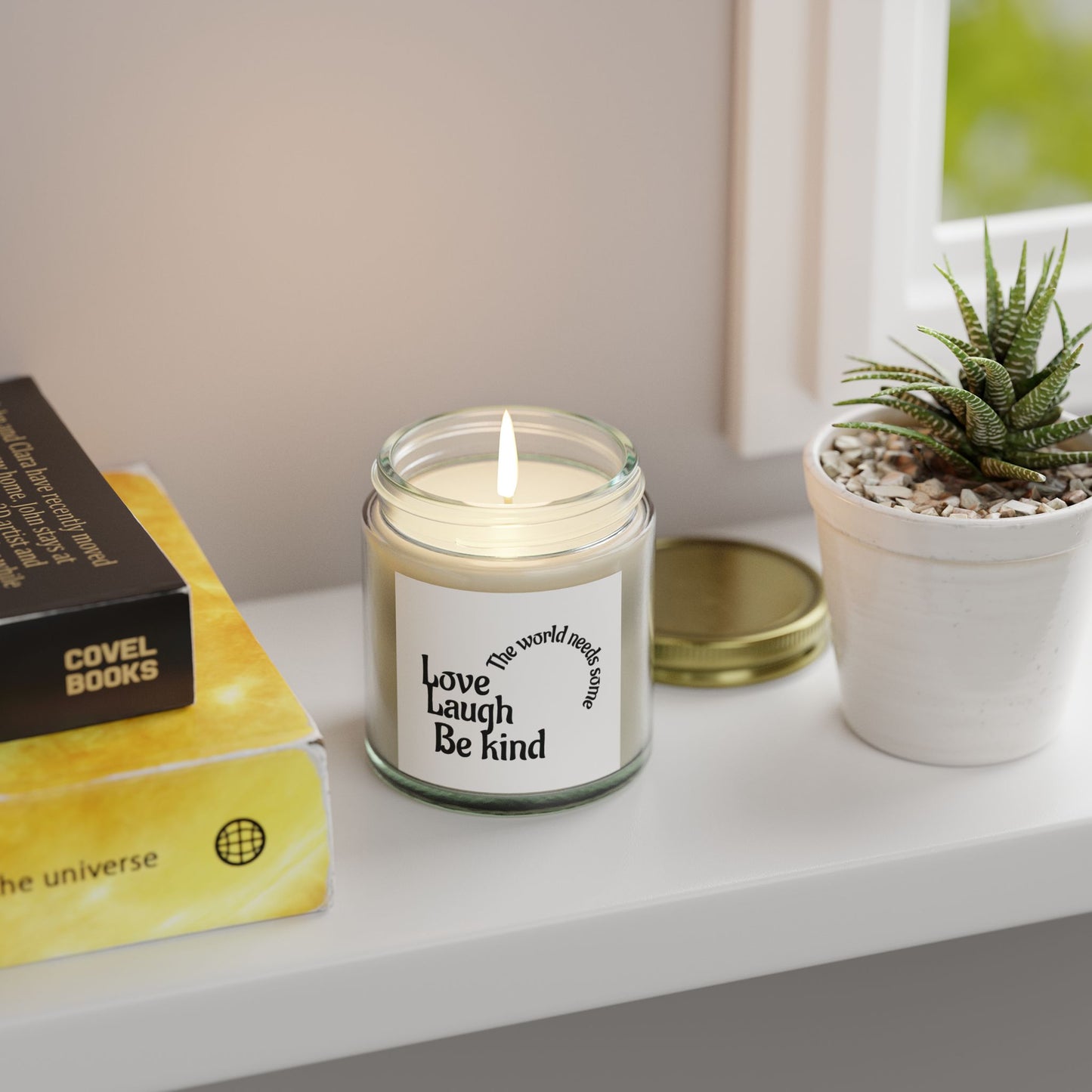 Scented Candle - Love Laugh Be Kind | Eco-Friendly Aroma | Gift for Her, Home Decor, Self-Care, Relaxation, Birthday