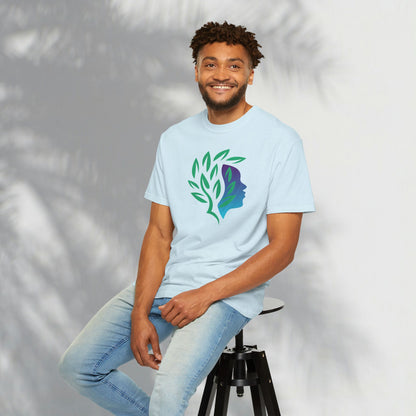 Brave Warrior Tee — Silhouette & Leaves Graphic T-Shirt
