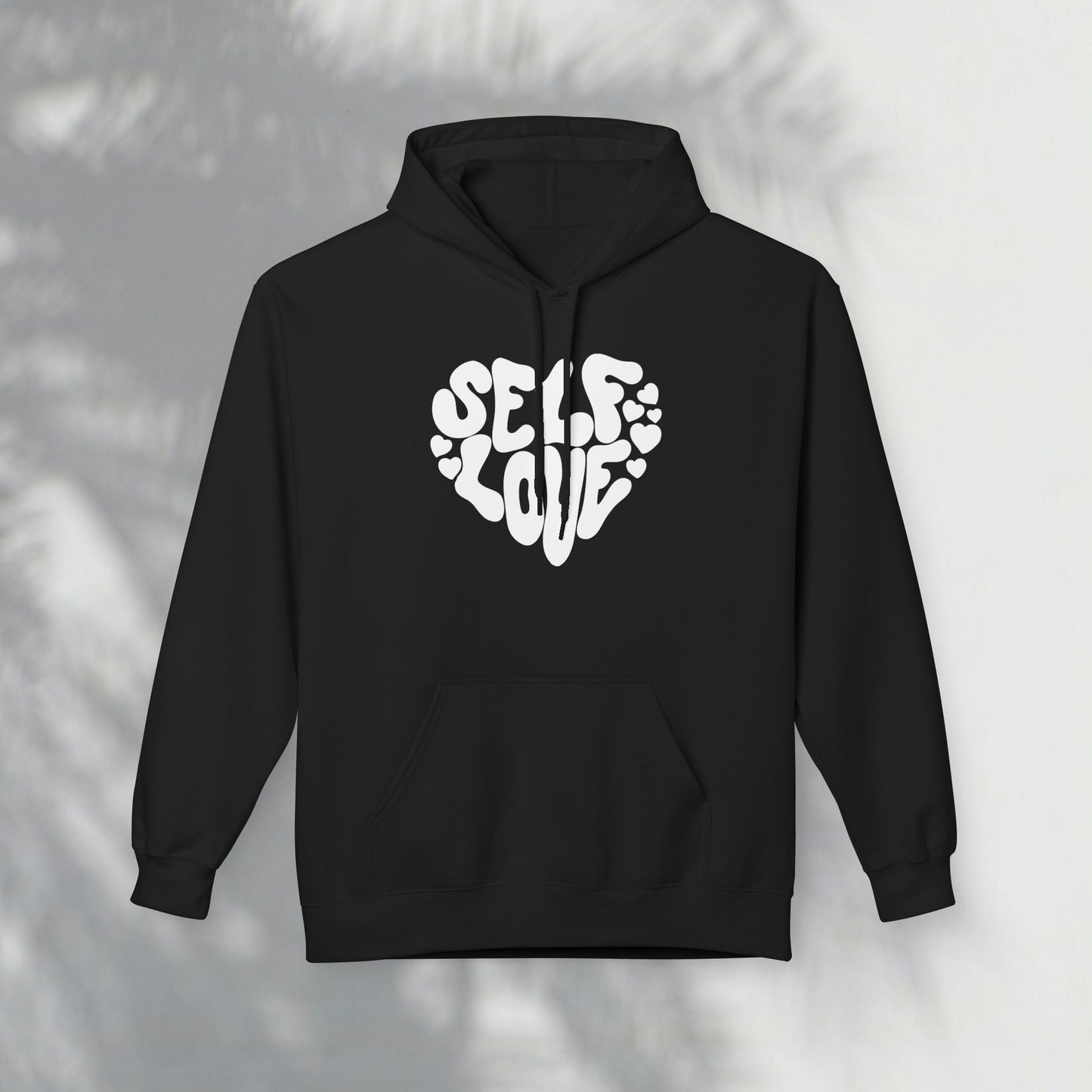 Self Love Heart Hoodie - Retro Red Graphic Pullover