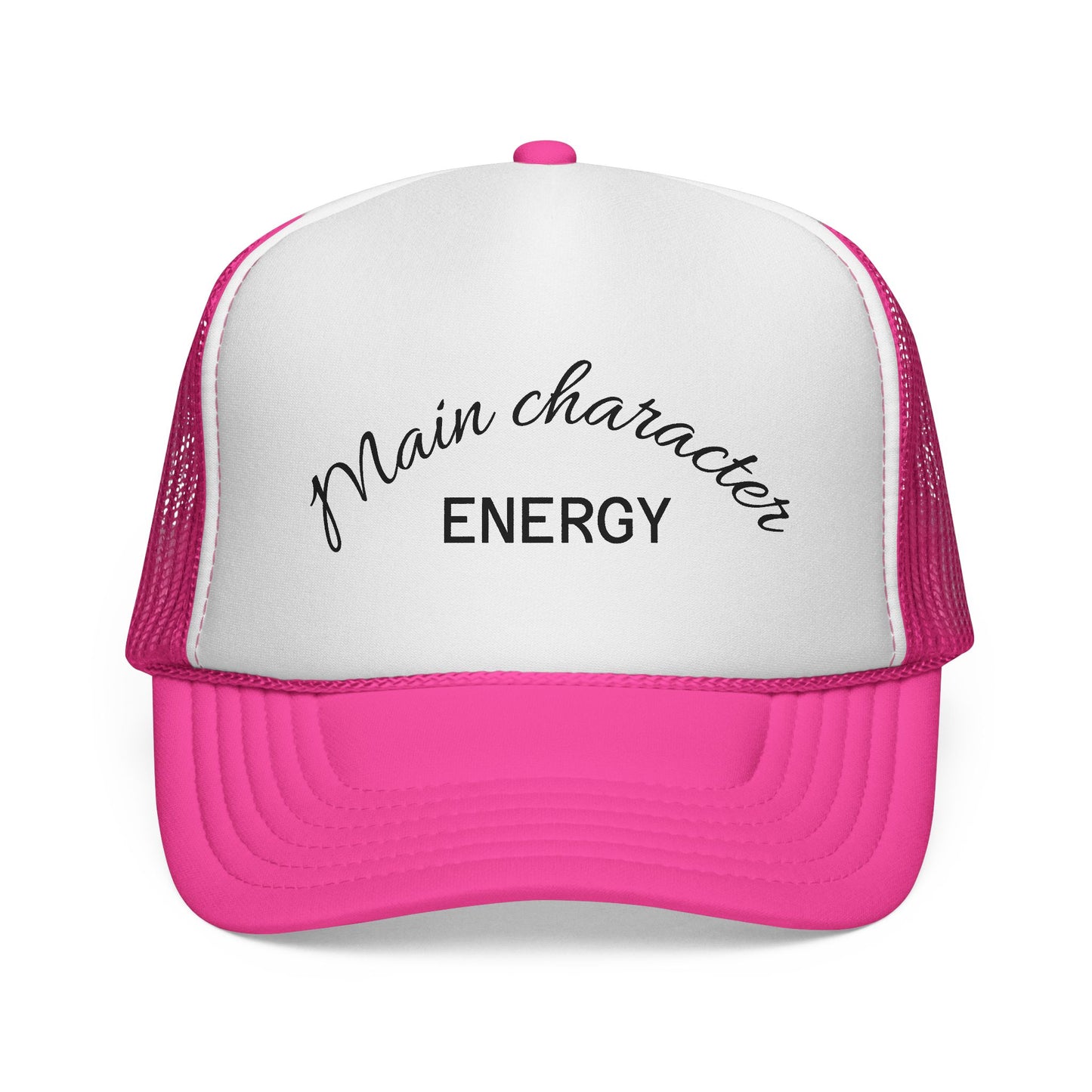Main Character Energy Trucker Cap, Cool Hat for Trendy Vibes, Gift for Friends, Party Essential, Outdoor Adventure Cap