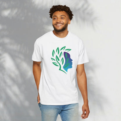 Brave Warrior Tee — Silhouette & Leaves Graphic T-Shirt