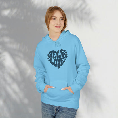 Self Love Heart Hoodie - Retro Red Graphic Pullover