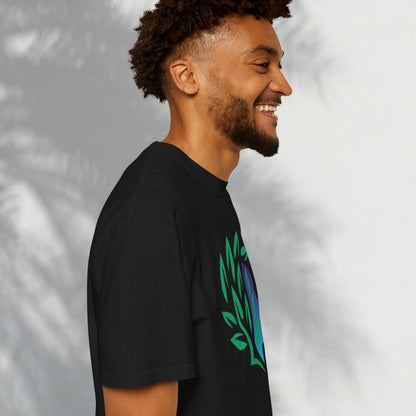 Brave Warrior Tee — Silhouette & Leaves Graphic T-Shirt