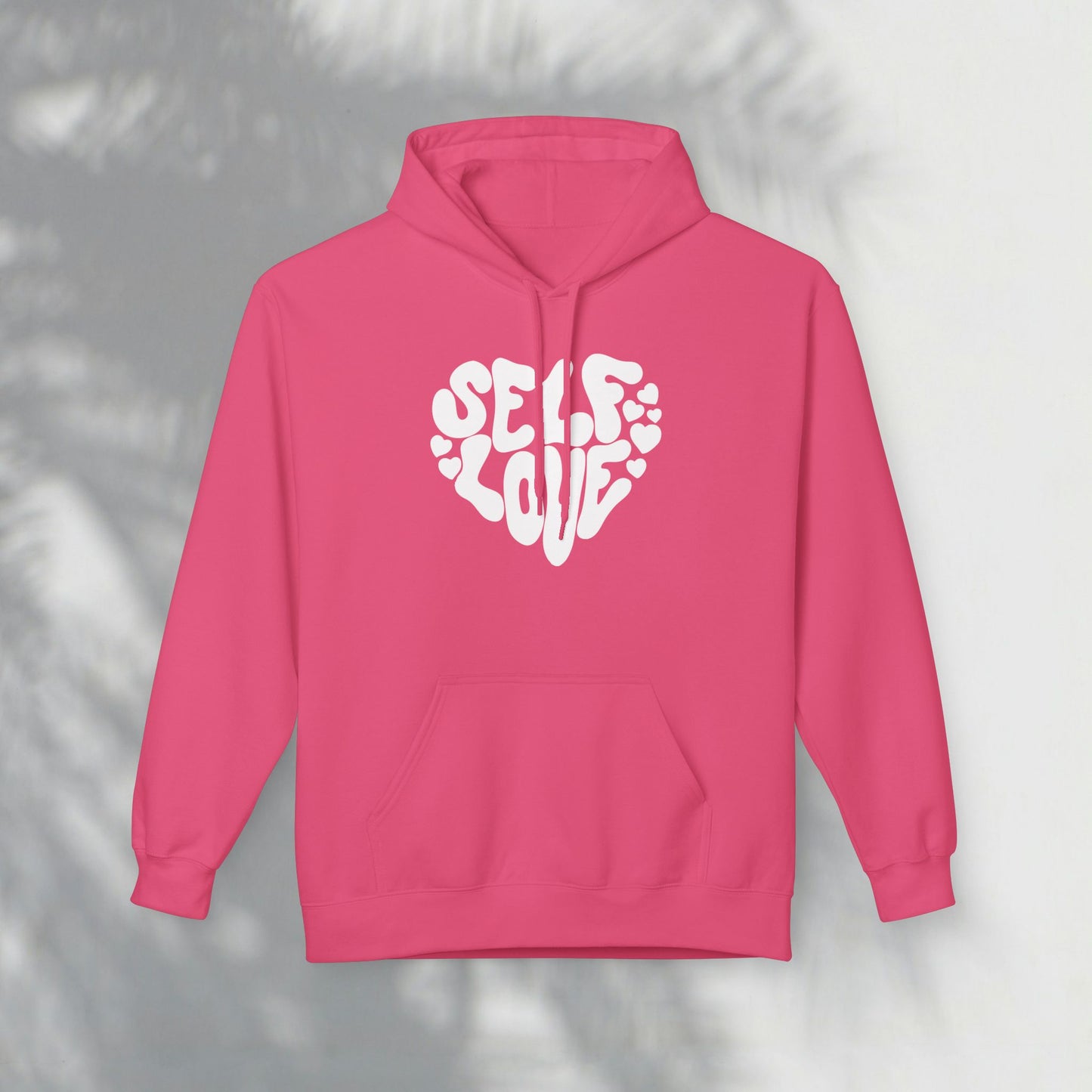 Self Love Heart Hoodie - Retro Red Graphic Pullover