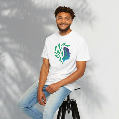 Brave Warrior Tee — Silhouette & Leaves Graphic T-Shirt