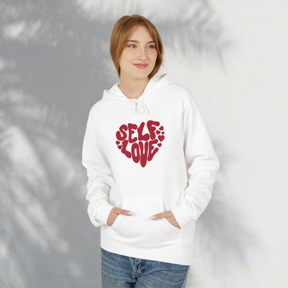 Self Love Heart Hoodie - Retro Red Graphic Pullover