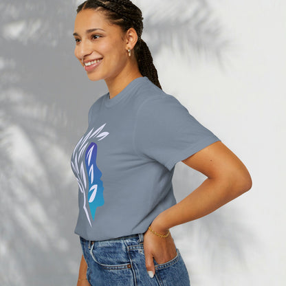 Brave Warrior Tee — Silhouette & Leaves Graphic T-Shirt