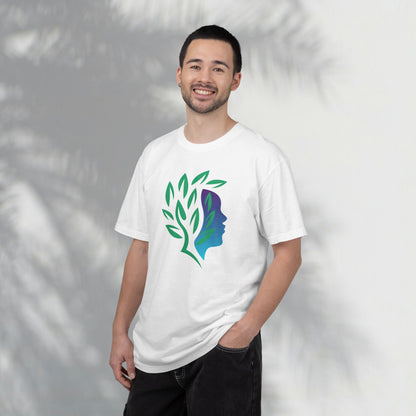 Brave Warrior Tee — Silhouette & Leaves Graphic T-Shirt