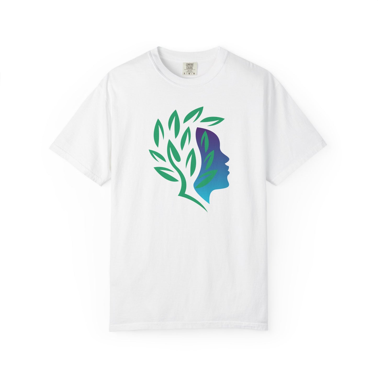 Brave Warrior Tee — Silhouette & Leaves Graphic T-Shirt