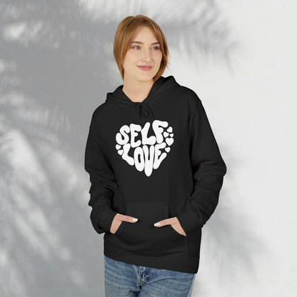 Self Love Heart Hoodie - Retro Red Graphic Pullover