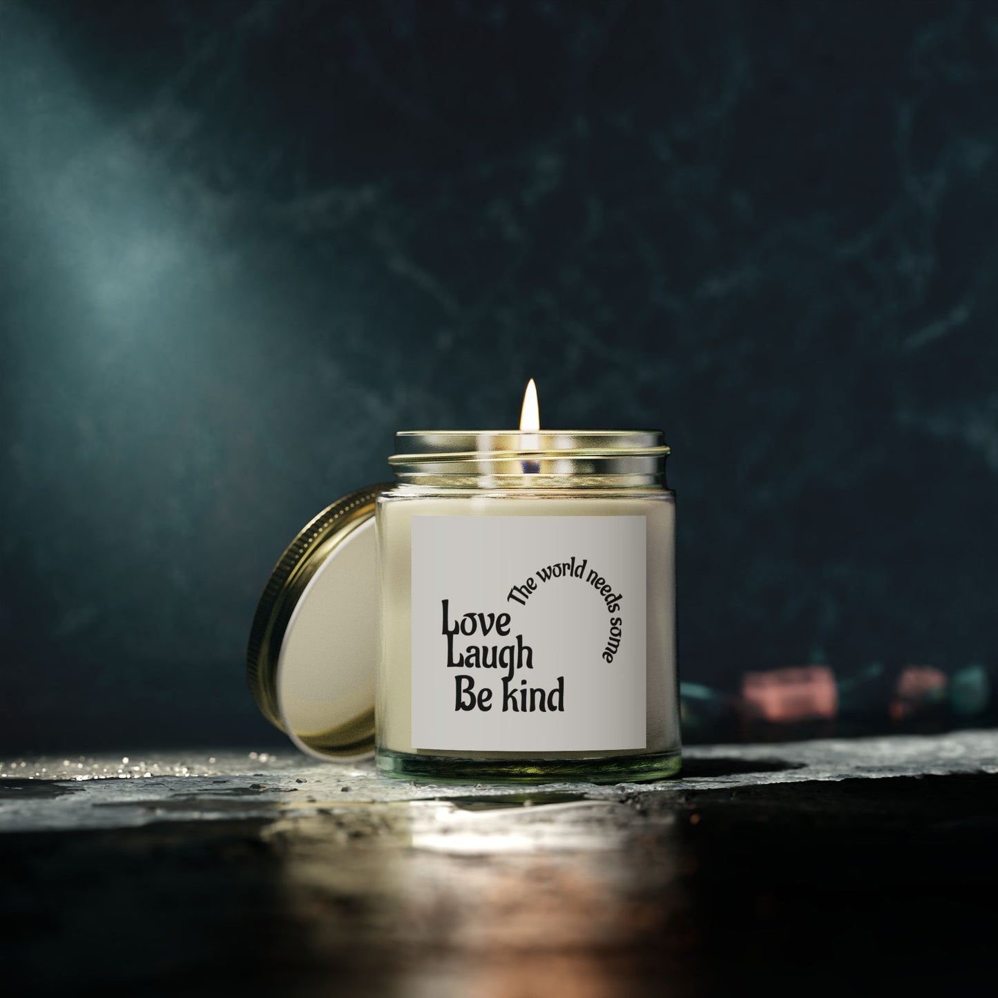 Scented Candle - Love Laugh Be Kind | Eco-Friendly Aroma | Gift for Her, Home Decor, Self-Care, Relaxation, Birthday