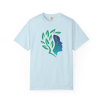 Brave Warrior Tee — Silhouette & Leaves Graphic T-Shirt
