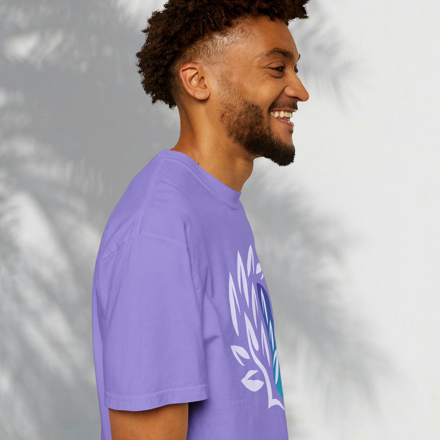 Brave Warrior Tee — Silhouette & Leaves Graphic T-Shirt