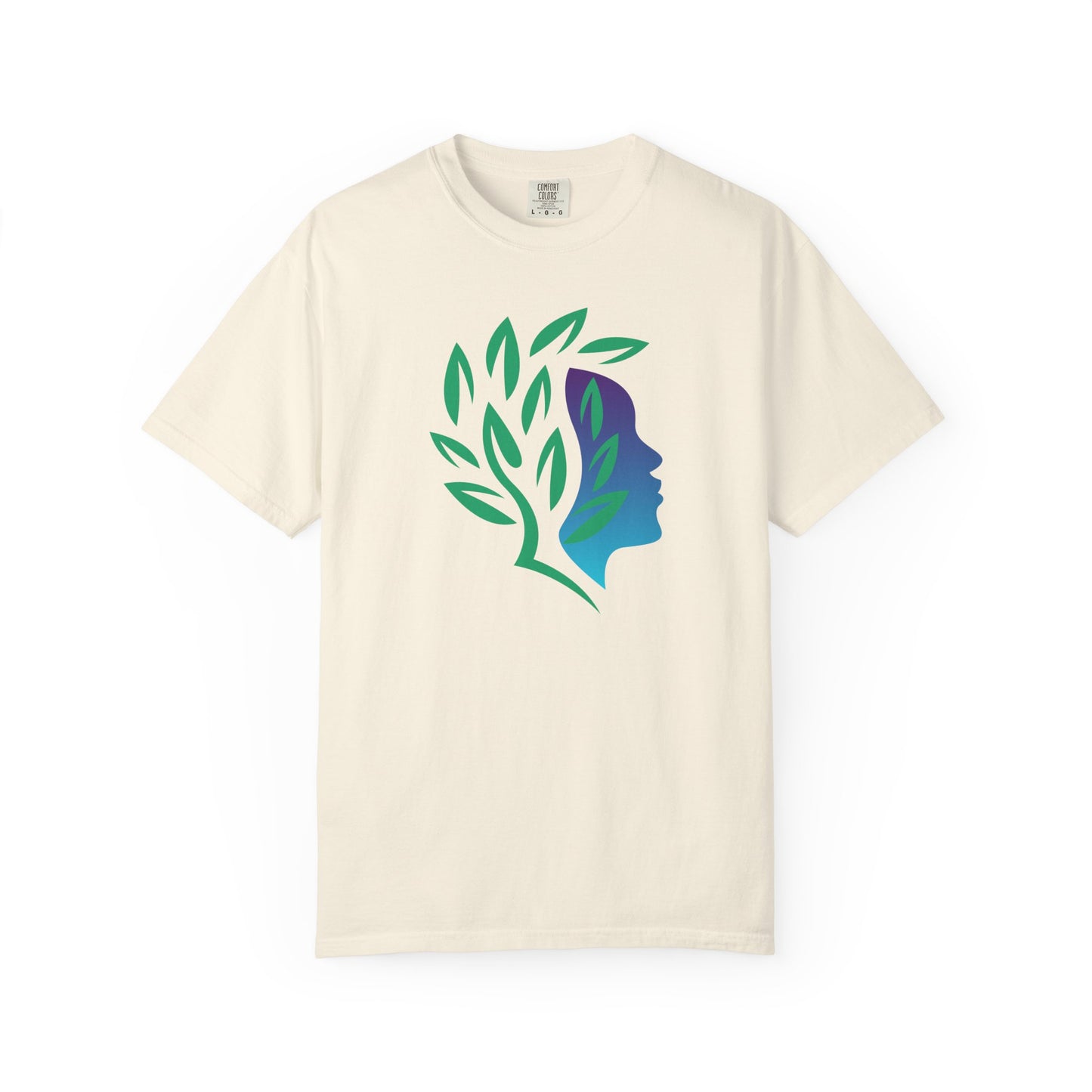 Brave Warrior Tee — Silhouette & Leaves Graphic T-Shirt