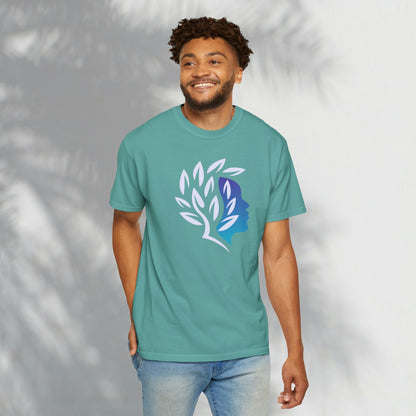 Brave Warrior Tee — Silhouette & Leaves Graphic T-Shirt