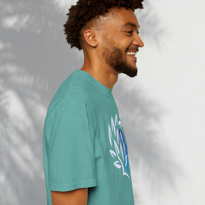 Brave Warrior Tee — Silhouette & Leaves Graphic T-Shirt