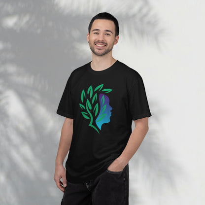 Brave Warrior Tee — Silhouette & Leaves Graphic T-Shirt