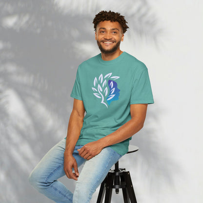 Brave Warrior Tee — Silhouette & Leaves Graphic T-Shirt