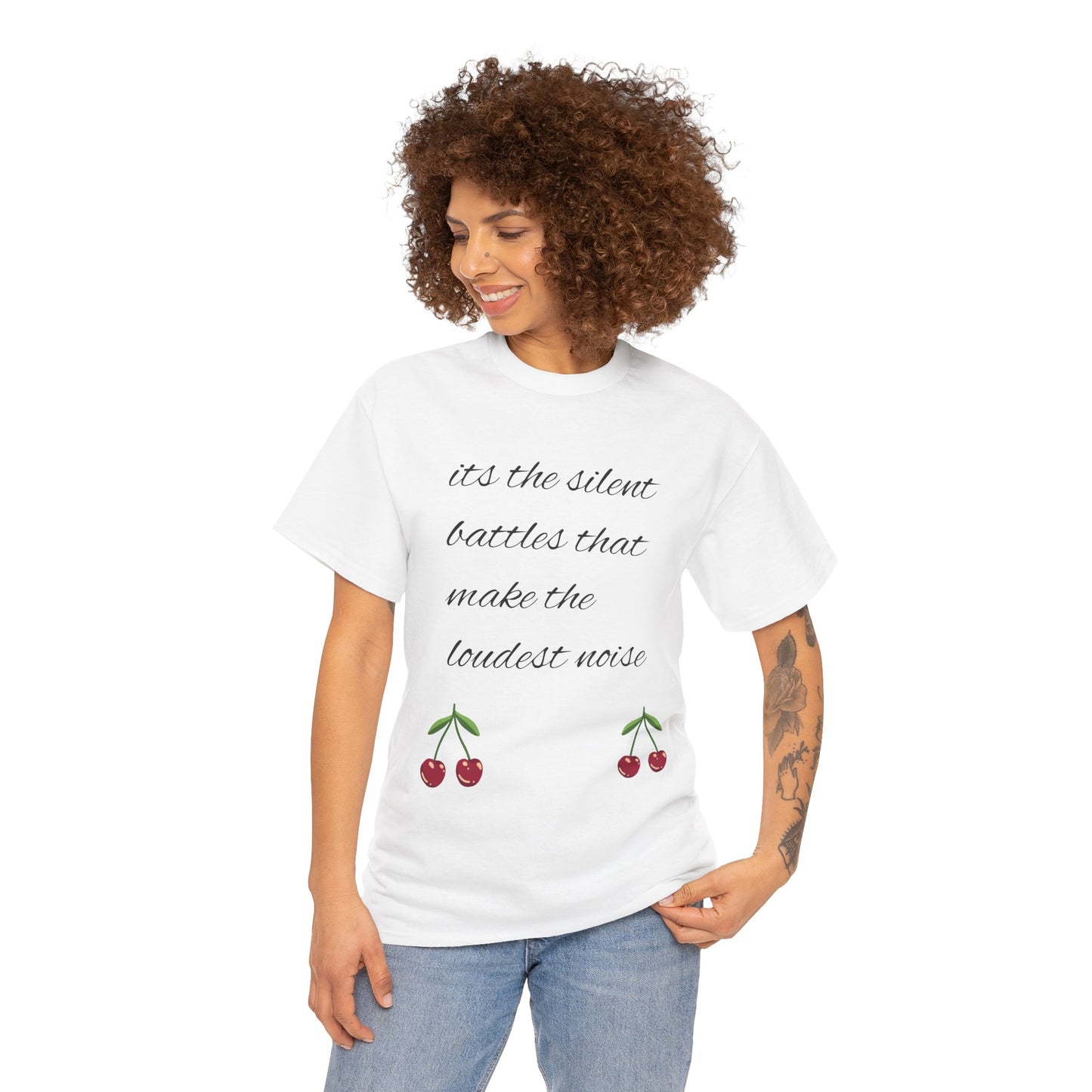 Inspirational Unisex Cotton Tee, Motivational Shirt, Quote T-Shirt, Gift for Mental Health Awareness, Everyday Comfort Wear