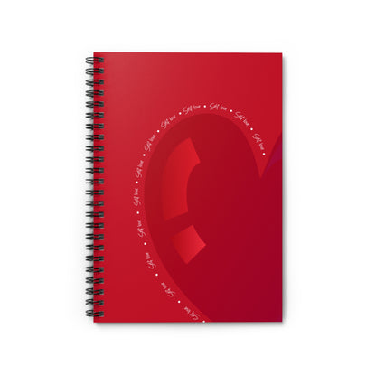 Heart Gloss Spiral Red Notebook — Bold Big Heart | Love Journal