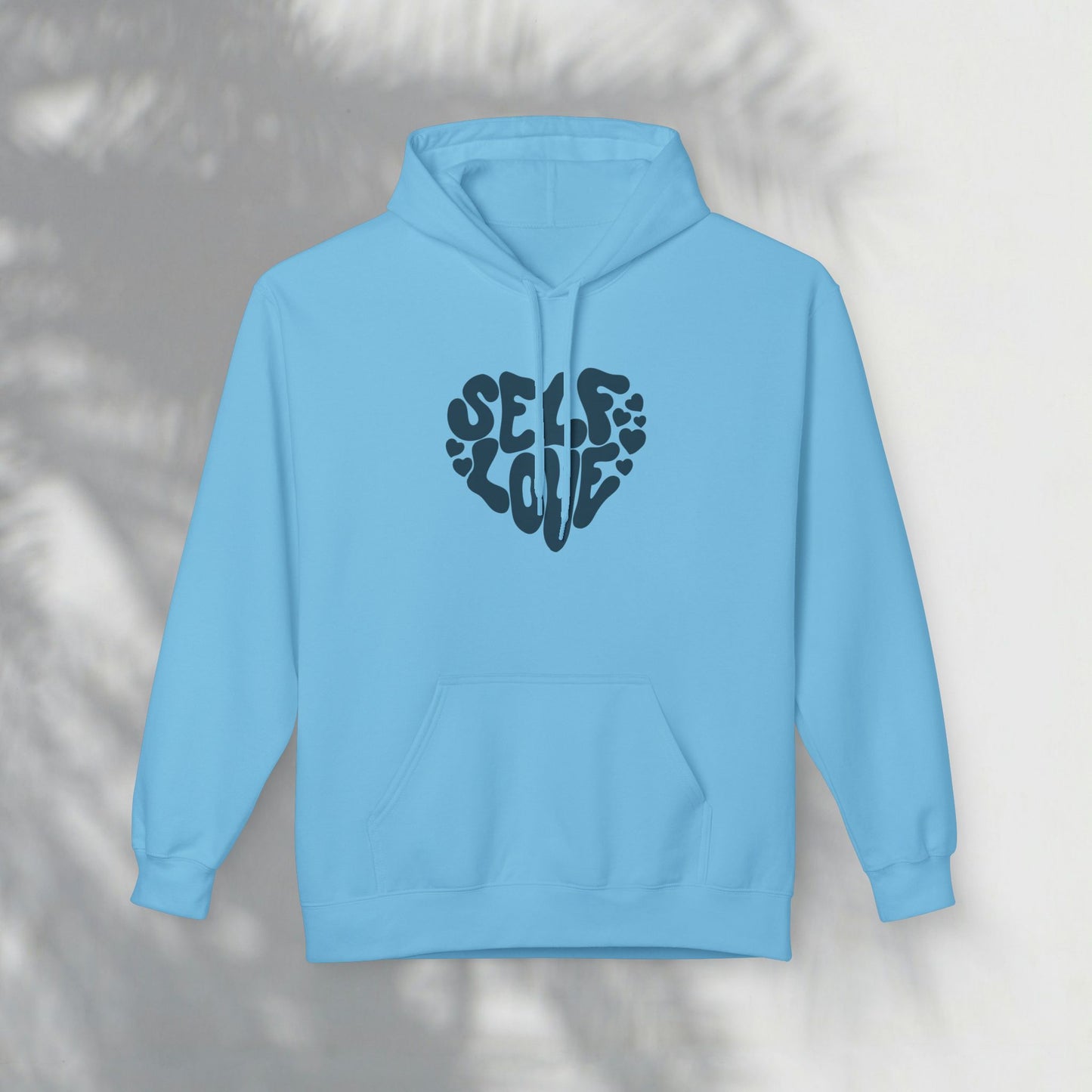 Self Love Heart Hoodie - Retro Red Graphic Pullover