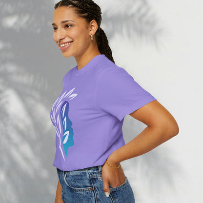 Brave Warrior Tee — Silhouette & Leaves Graphic T-Shirt