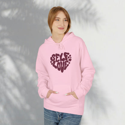 Self Love Heart Hoodie - Retro Red Graphic Pullover