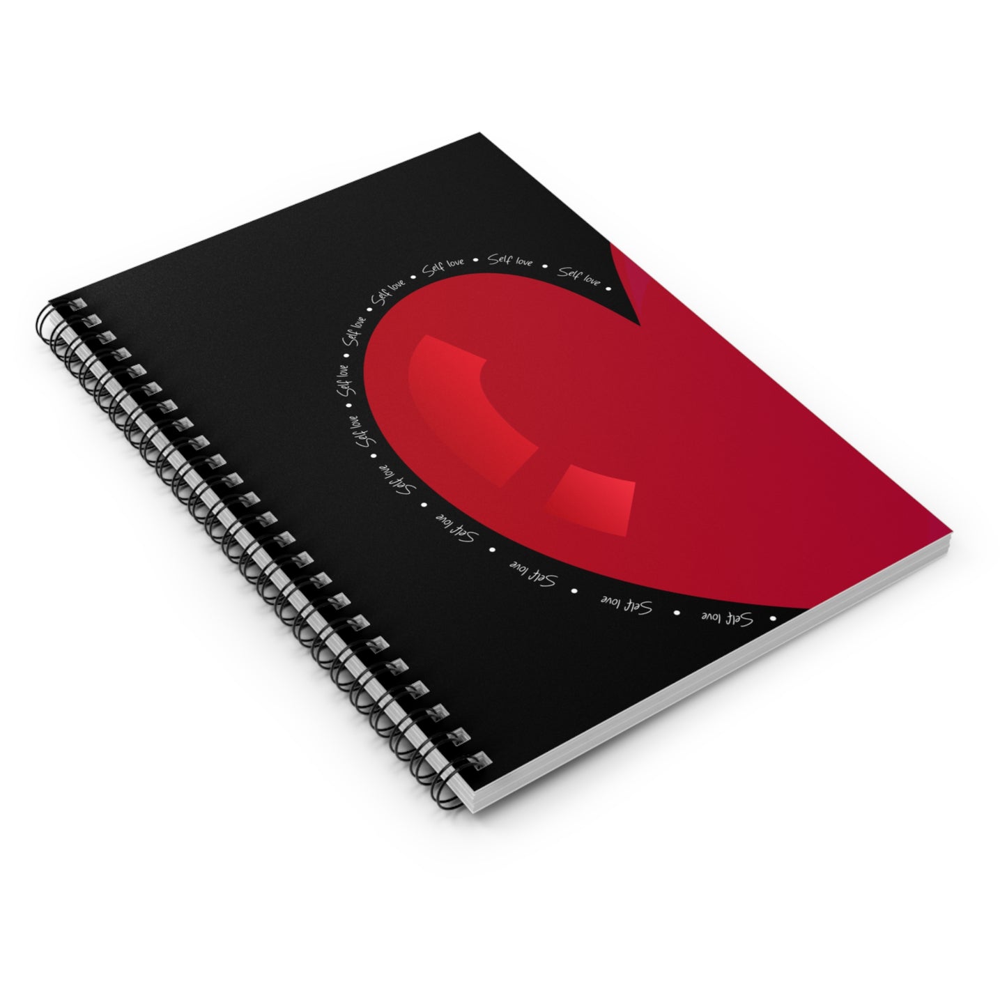Heart Gloss Spiral Notebook — Ruled Love Journal for Notes & Valentine Gifts