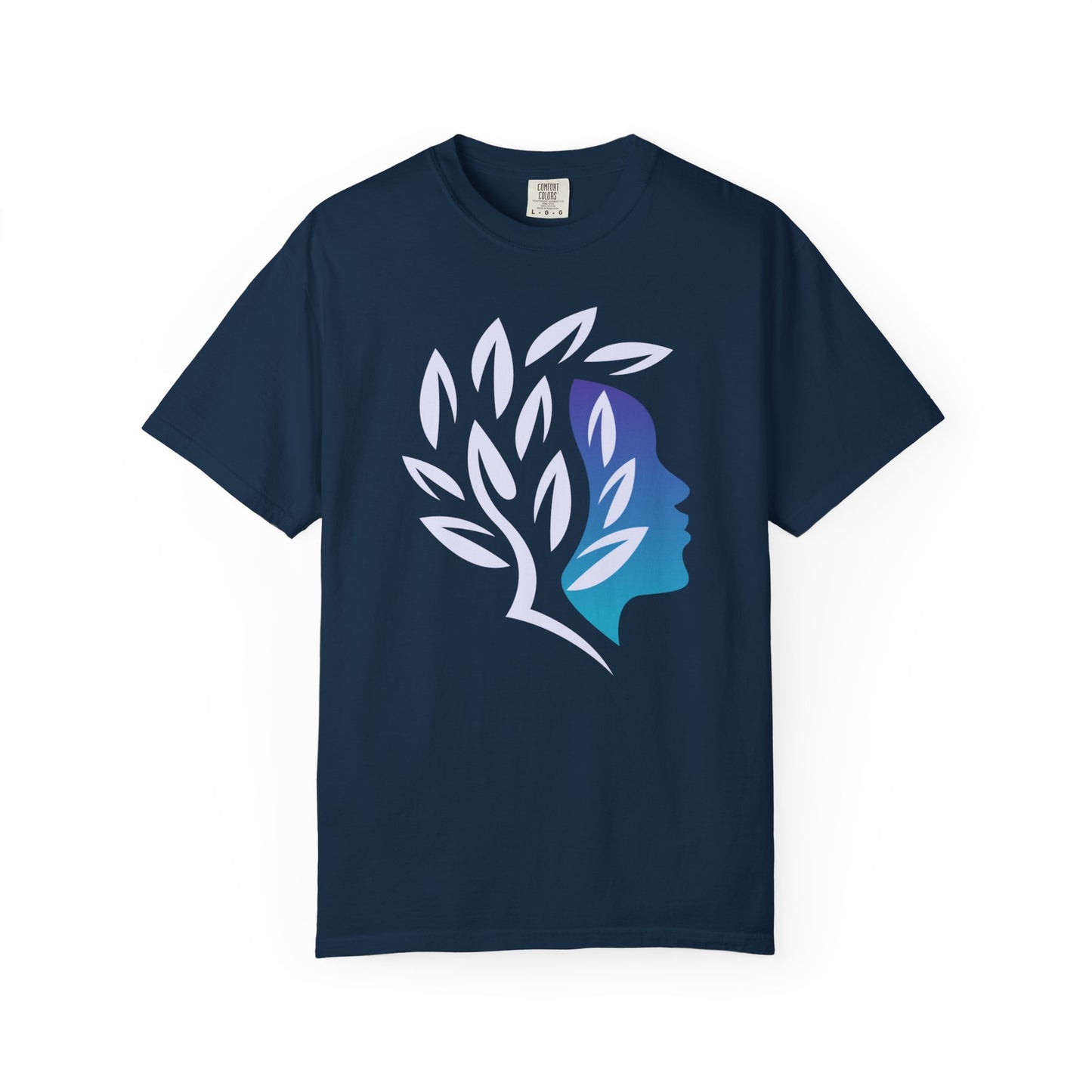 Brave Warrior Tee — Silhouette & Leaves Graphic T-Shirt