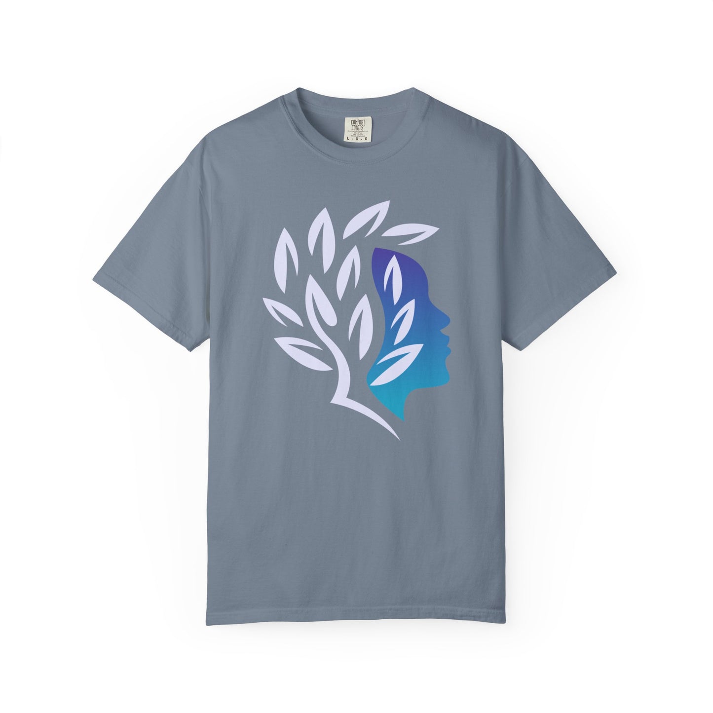 Brave Warrior Tee — Silhouette & Leaves Graphic T-Shirt