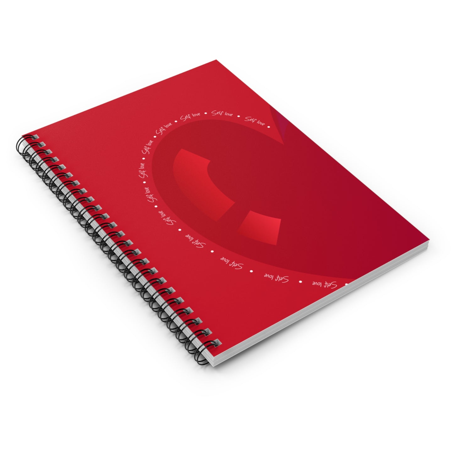 Heart Gloss Spiral Red Notebook — Bold Big Heart | Love Journal