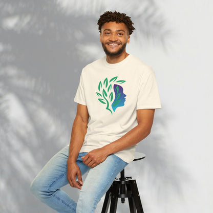 Brave Warrior Tee — Silhouette & Leaves Graphic T-Shirt